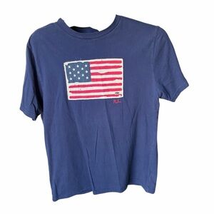 Polo Ralph Lauren Kids Navy Blue Flag Graphic Tee – Size 16